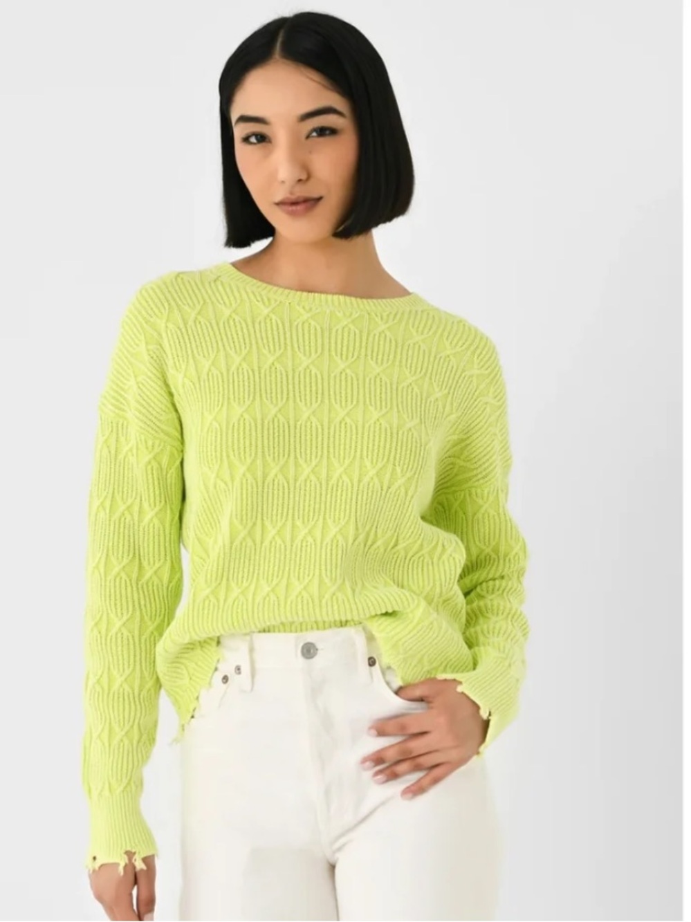J Society Cable Sweater Size L